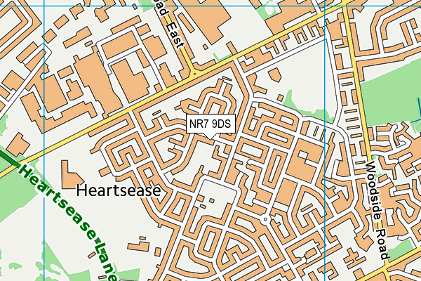 NR7 9DS map - OS VectorMap District (Ordnance Survey)