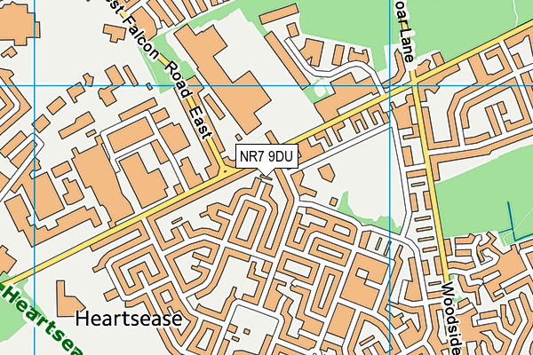 NR7 9DU map - OS VectorMap District (Ordnance Survey)