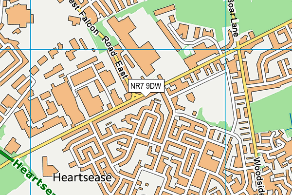 NR7 9DW map - OS VectorMap District (Ordnance Survey)