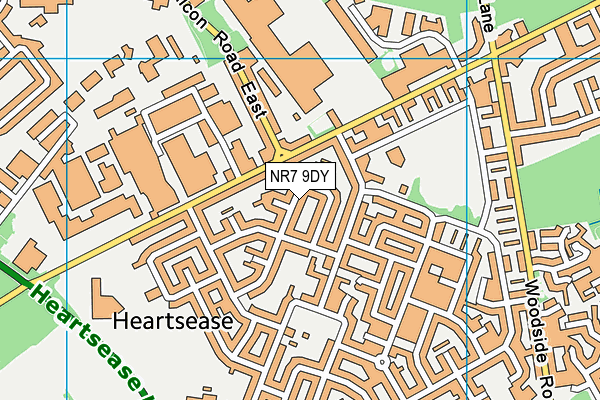 NR7 9DY map - OS VectorMap District (Ordnance Survey)