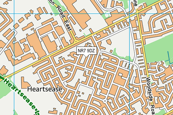 NR7 9DZ map - OS VectorMap District (Ordnance Survey)