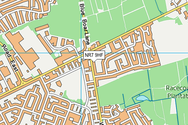 NR7 9HF map - OS VectorMap District (Ordnance Survey)