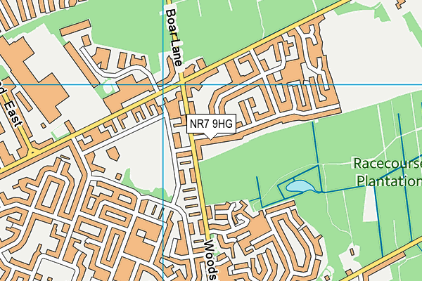 NR7 9HG map - OS VectorMap District (Ordnance Survey)