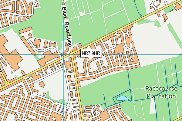 NR7 9HR map - OS VectorMap District (Ordnance Survey)