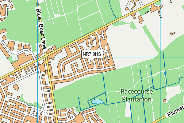 NR7 9HS map - OS VectorMap District (Ordnance Survey)