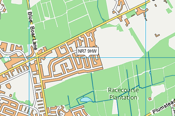 NR7 9HW map - OS VectorMap District (Ordnance Survey)