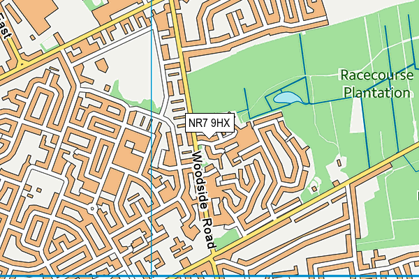 NR7 9HX map - OS VectorMap District (Ordnance Survey)