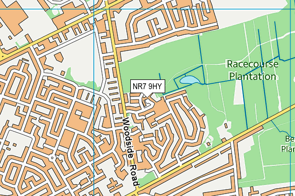 NR7 9HY map - OS VectorMap District (Ordnance Survey)