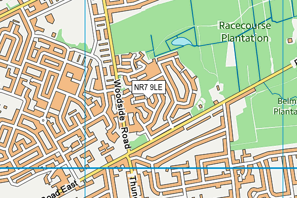 NR7 9LE map - OS VectorMap District (Ordnance Survey)