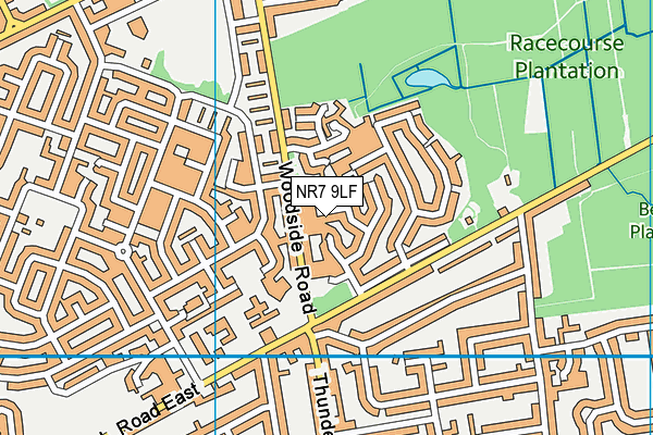 NR7 9LF map - OS VectorMap District (Ordnance Survey)