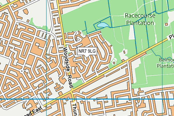 NR7 9LG map - OS VectorMap District (Ordnance Survey)