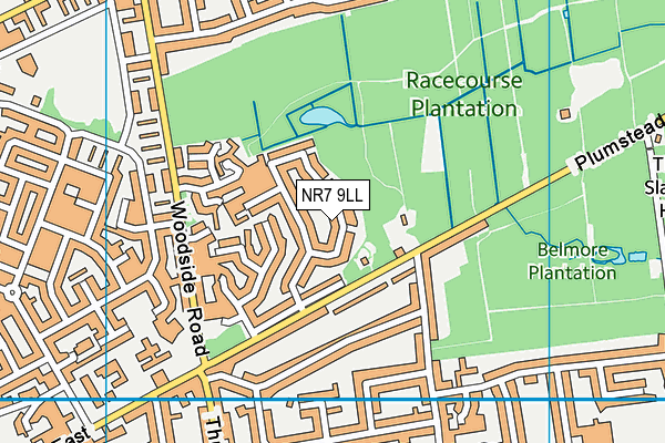 NR7 9LL map - OS VectorMap District (Ordnance Survey)