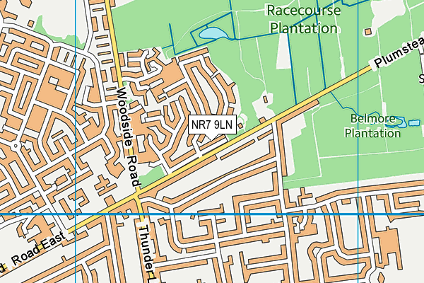 NR7 9LN map - OS VectorMap District (Ordnance Survey)