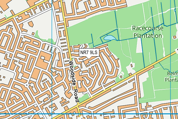 NR7 9LS map - OS VectorMap District (Ordnance Survey)