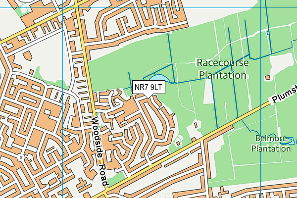 NR7 9LT map - OS VectorMap District (Ordnance Survey)