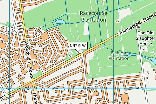 NR7 9LW map - OS VectorMap District (Ordnance Survey)