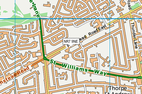 NR7 9NE map - OS VectorMap District (Ordnance Survey)