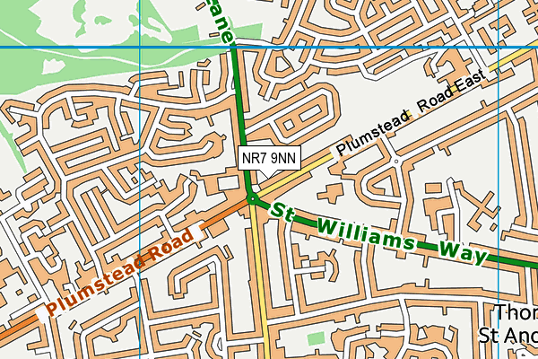 NR7 9NN map - OS VectorMap District (Ordnance Survey)