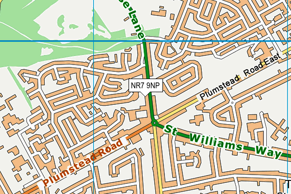 NR7 9NP map - OS VectorMap District (Ordnance Survey)