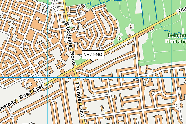 NR7 9NQ map - OS VectorMap District (Ordnance Survey)