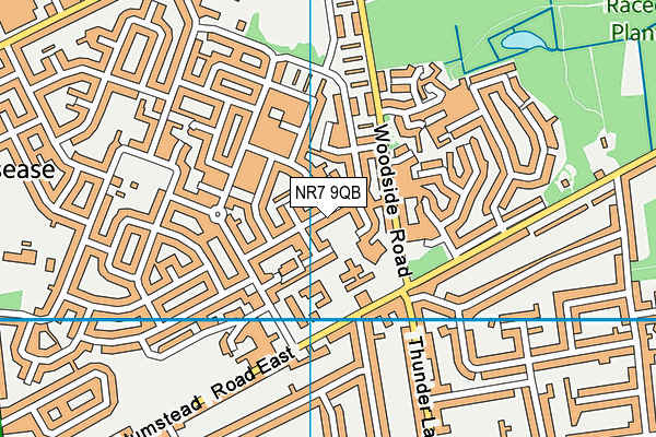 NR7 9QB map - OS VectorMap District (Ordnance Survey)