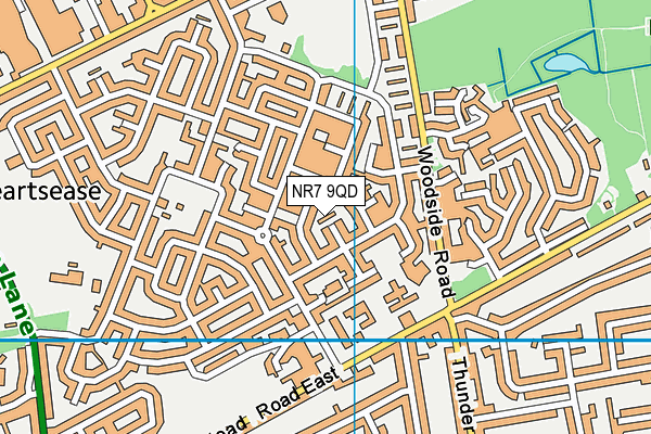 NR7 9QD map - OS VectorMap District (Ordnance Survey)