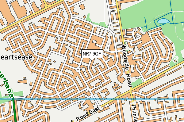 NR7 9QF map - OS VectorMap District (Ordnance Survey)