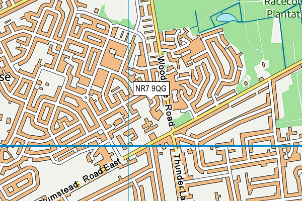 NR7 9QG map - OS VectorMap District (Ordnance Survey)