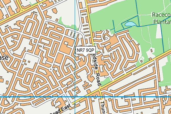 NR7 9QP map - OS VectorMap District (Ordnance Survey)
