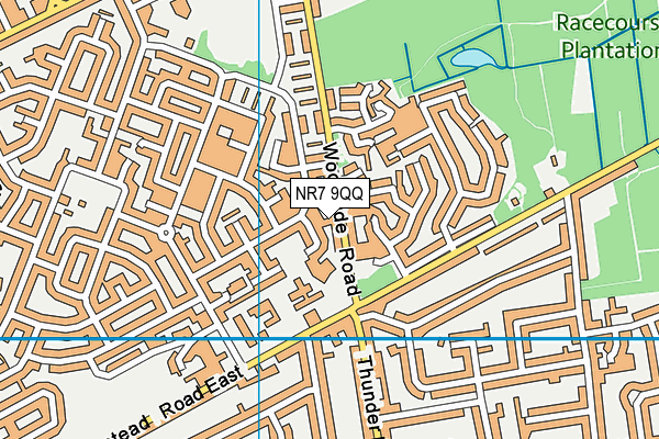 NR7 9QQ map - OS VectorMap District (Ordnance Survey)