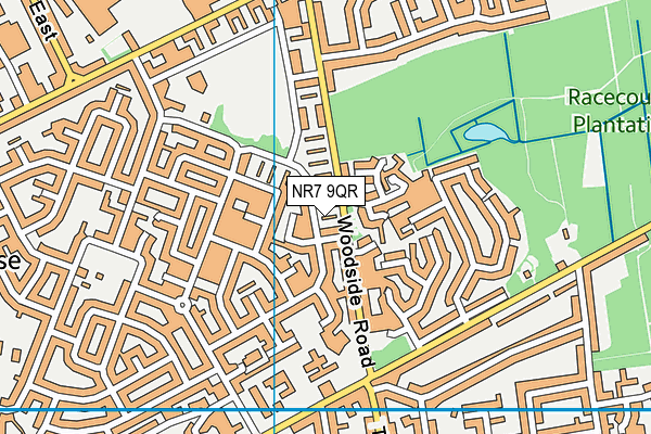 NR7 9QR map - OS VectorMap District (Ordnance Survey)
