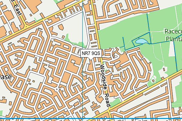 NR7 9QS map - OS VectorMap District (Ordnance Survey)