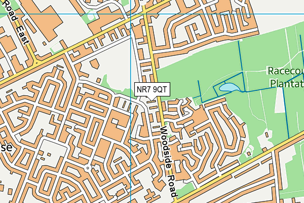 NR7 9QT map - OS VectorMap District (Ordnance Survey)