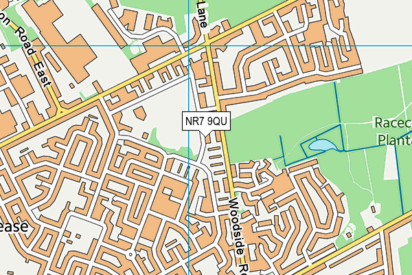 NR7 9QU map - OS VectorMap District (Ordnance Survey)