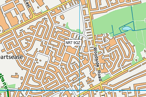 NR7 9QZ map - OS VectorMap District (Ordnance Survey)