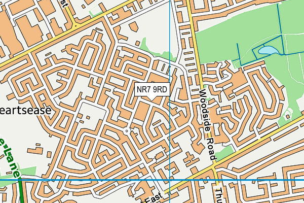 NR7 9RD map - OS VectorMap District (Ordnance Survey)