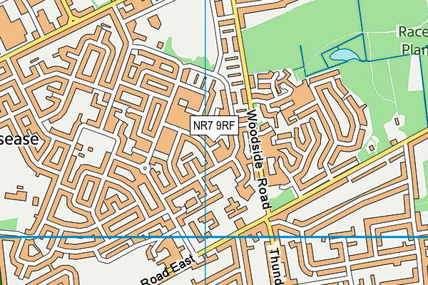 NR7 9RF map - OS VectorMap District (Ordnance Survey)