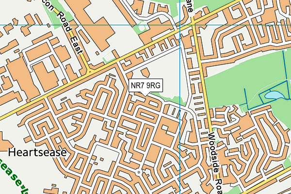 NR7 9RG map - OS VectorMap District (Ordnance Survey)