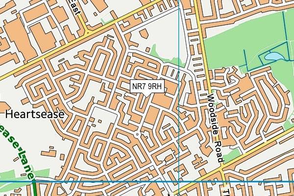 NR7 9RH map - OS VectorMap District (Ordnance Survey)