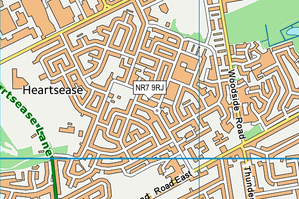 NR7 9RJ map - OS VectorMap District (Ordnance Survey)