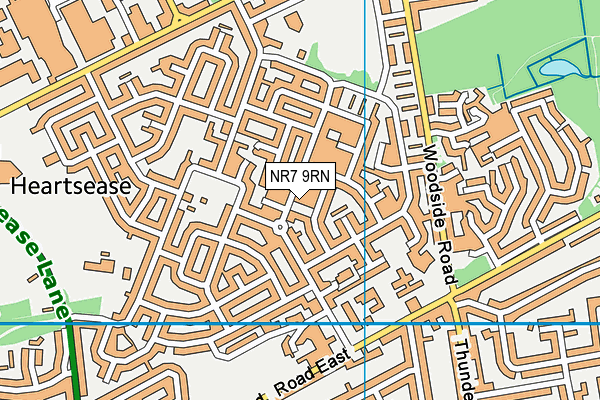 NR7 9RN map - OS VectorMap District (Ordnance Survey)