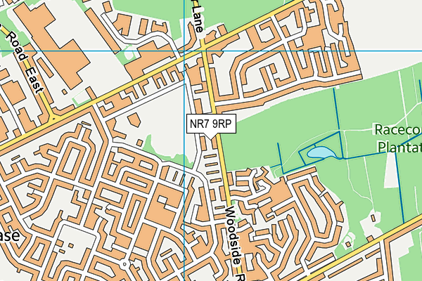 NR7 9RP map - OS VectorMap District (Ordnance Survey)