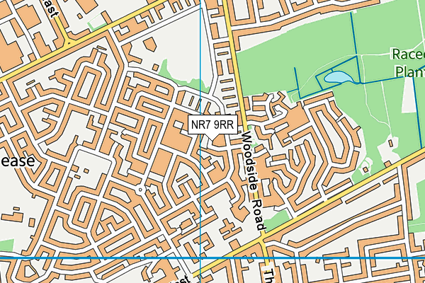 NR7 9RR map - OS VectorMap District (Ordnance Survey)