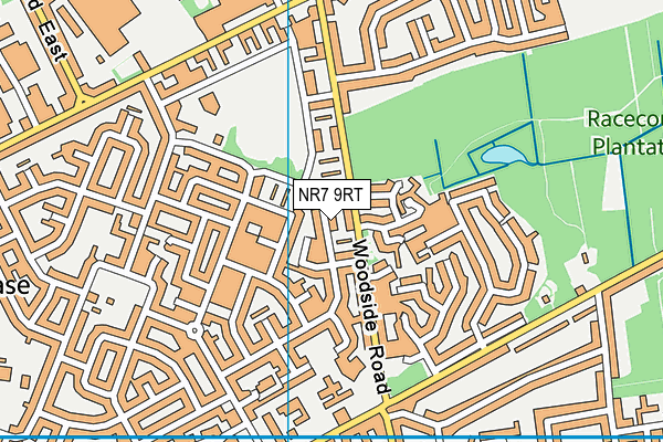 NR7 9RT map - OS VectorMap District (Ordnance Survey)