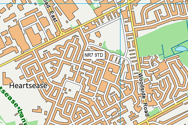 NR7 9TD map - OS VectorMap District (Ordnance Survey)