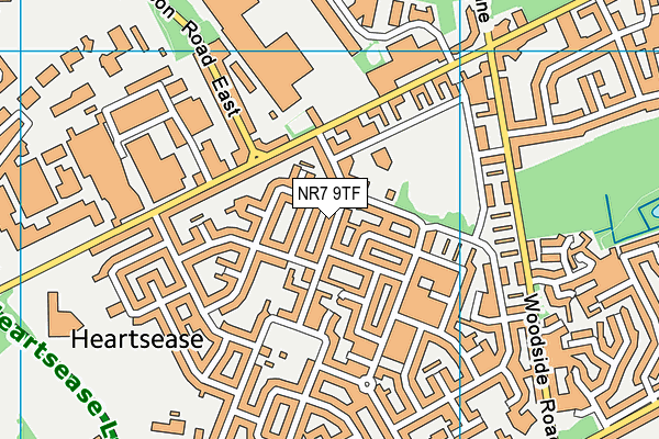 NR7 9TF map - OS VectorMap District (Ordnance Survey)