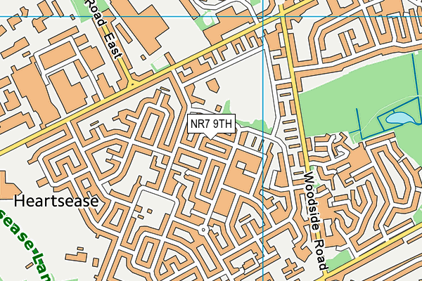 NR7 9TH map - OS VectorMap District (Ordnance Survey)