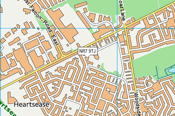 NR7 9TJ map - OS VectorMap District (Ordnance Survey)