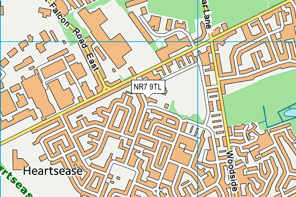 NR7 9TL map - OS VectorMap District (Ordnance Survey)
