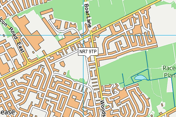 NR7 9TP map - OS VectorMap District (Ordnance Survey)